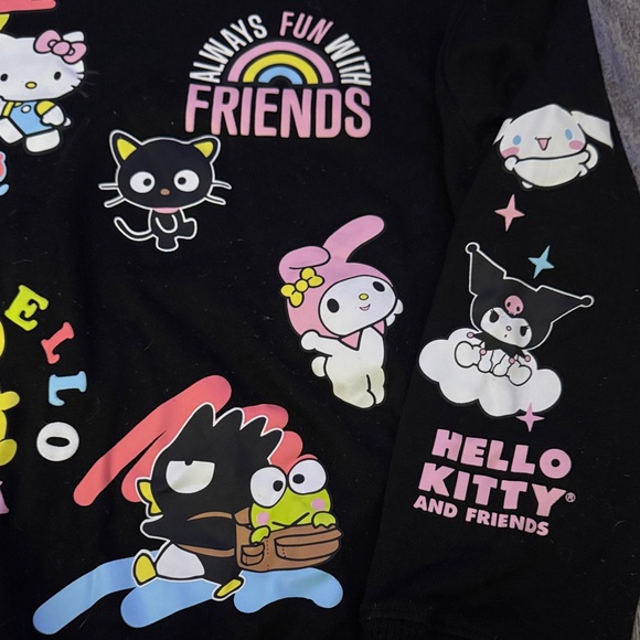 Sanrio Black Sweater with Colorful Characters - Picture 2 of 4